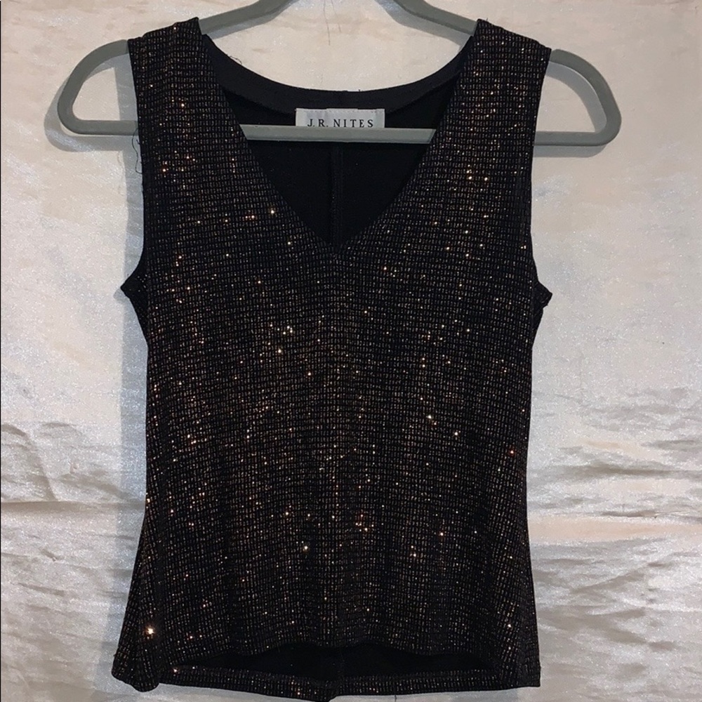 Sparkly black Caliendo top⚡️